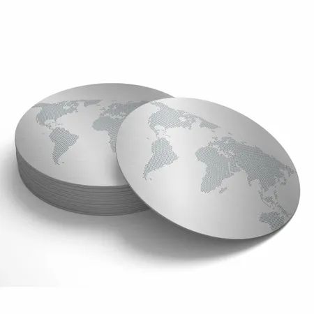Engraved Steel Map Coasters - Custom Coasters Now