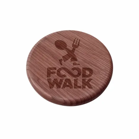 Food Walk Adventure Wooden Coaster - Custom Coasters Now