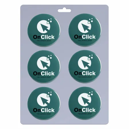 6 pack_Round Lapel Pin 1.25 inch - Custom Coasters Now