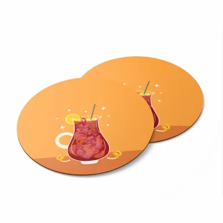 Orange Juice Jar Coaster - Custom Coasters Now