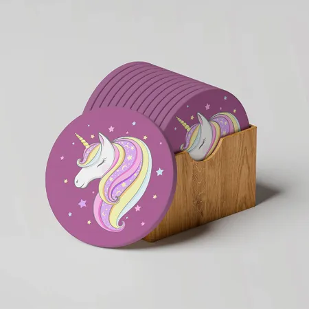 Pink Unicorn Coaster - Custom Coasters Now