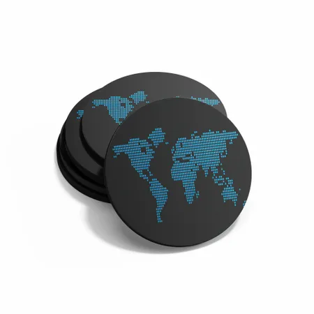 Pixelated PVC Map Coasters - Custom Coasters Now