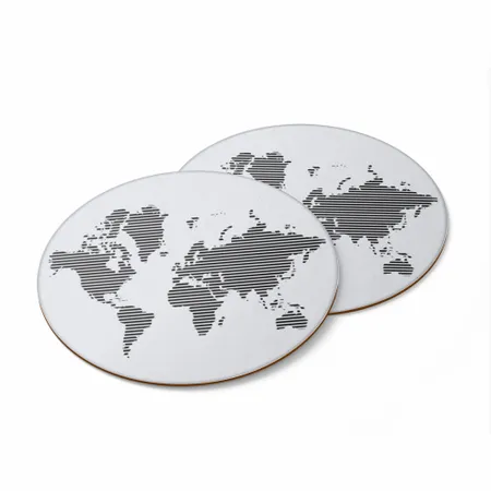 Pre-Made Paper Map Coasters - Custom Coasters Now