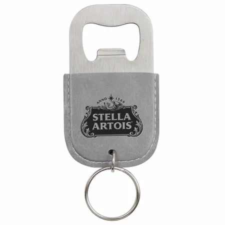 Leather Bottle Opener Keychain Leather Bottle Opener Keychain - Custom Coasters Now