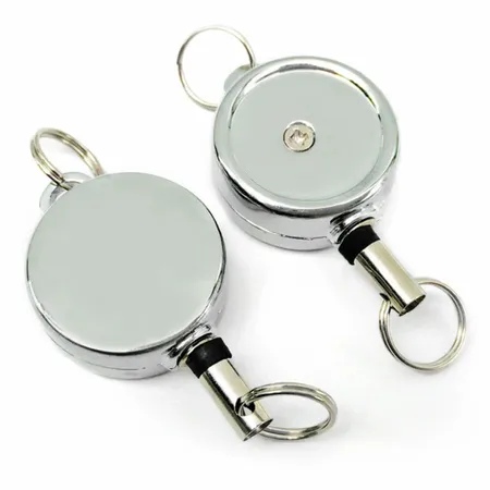 Silver Reel Keychain Silver Reel Keychain - Custom Coasters Now