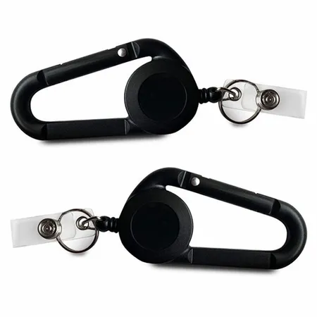 Carabiner Clip Badge Reel Keychain Carabiner Clip Badge Reel Keychain - Custom Coasters Now