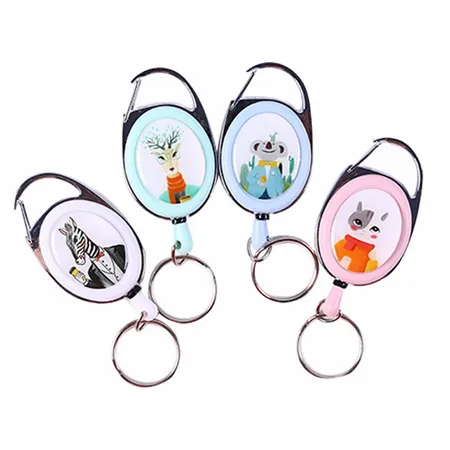 Clip Drawstring Badge Reel Keychain Clip Drawstring Badge Reel Keychain - Custom Coasters Now