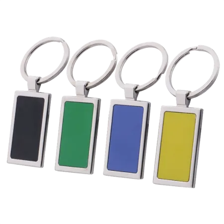Colored Rectangle Metal Keychain Colored Rectangle Metal Keychain - Custom Coasters Now