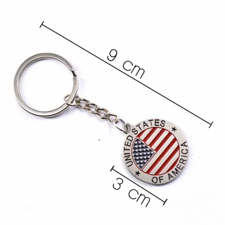 Custom US Flag Keychain Custom US Flag Keychain - Custom Coasters Now