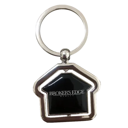 Spinning House Metal Keychain Spinning House Metal Keychain - Custom Coasters Now