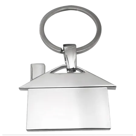 House-Shaped Metal Keychain House-Shaped Metal Keychain - Custom Coasters Now