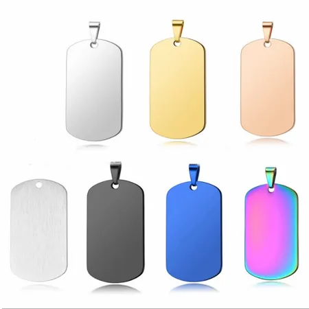 Sleek Military Dog Tag Metal Keychain Sleek Military Dog Tag Metal Keychain - Custom Coasters Now