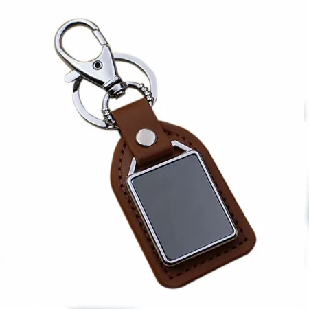 Premium Leather & Metal Keychain Premium Leather & Metal Keychain - Custom Coasters Now