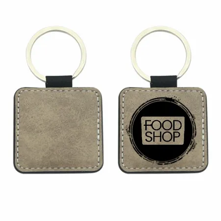 Sublime Square Leather Keychain Sublime Square Leather Keychain - Custom Coasters Now