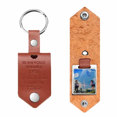 Artistic Laser Cut Leather Keychain Artistic Laser Cut Leather Keychain - Custom Coasters Now