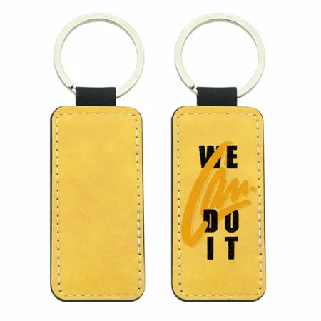 Full-Color Rectangle Leather Keychain Full-Color Rectangle Leather Keychain - Custom Coasters Now