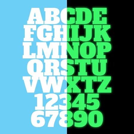 Alphanumeric Glow In The Dark Patches - Custom Coasters Now