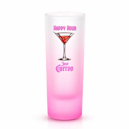 Tall Shot Glass - Colored & Frosted - Custom Coasters Now