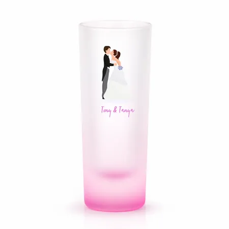 Radiant Base Frosted Tall Shot Glass - Custom Coasters Now