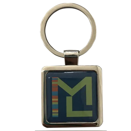 Epoxy Square Metal Keychain Epoxy Square Metal Keychain - Custom Coasters Now