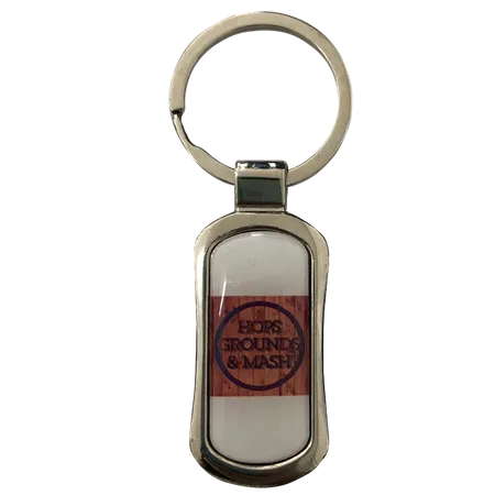 Stylish Rectangle Metal Keychain Stylish Rectangle Metal Keychain - Custom Coasters Now