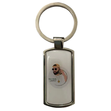 Straight Rectangle Metal Keychain Straight Rectangle Metal Keychain - Custom Coasters Now