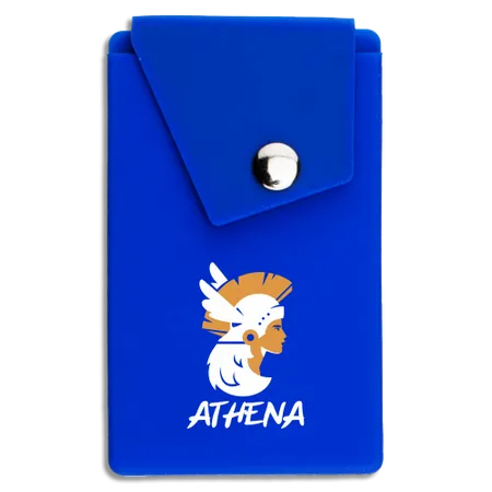 Silicone Card Holder Pressed-On Button Pocket - Custom Coasters Now