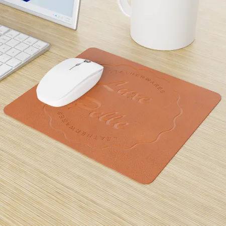 Custom Leather Mouse Pad Custom Leather Mouse Pad - Custom Coasters Now