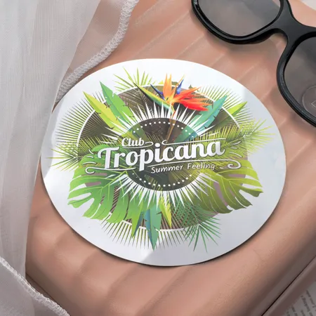 Metallic Silver Paper Stickers - Custom Coasters Now