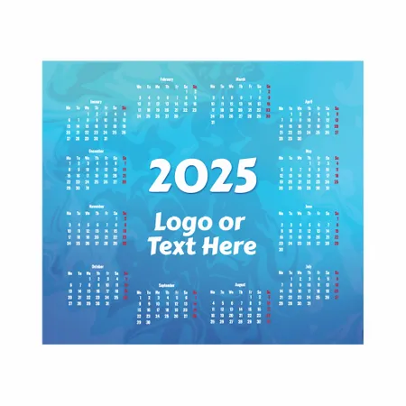 Light Blue Calendar Mouse Pad Light Blue Calendar Mouse Pad - Custom Coasters Now