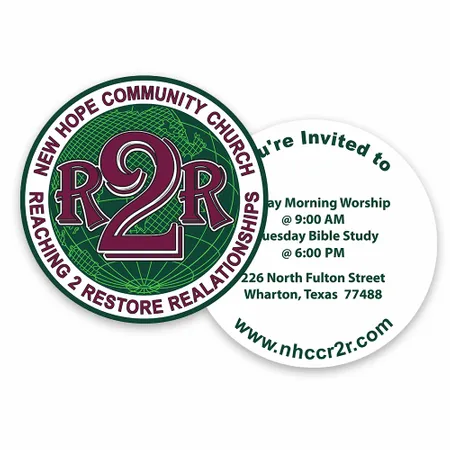 Circle Business Cards - Custom Coasters Now