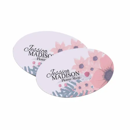 Oval Business Cards - Custom Coasters Now