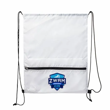 Zip Pocket Drawstring Bag Zip Pocket Drawstring Bag - Custom Coasters Now