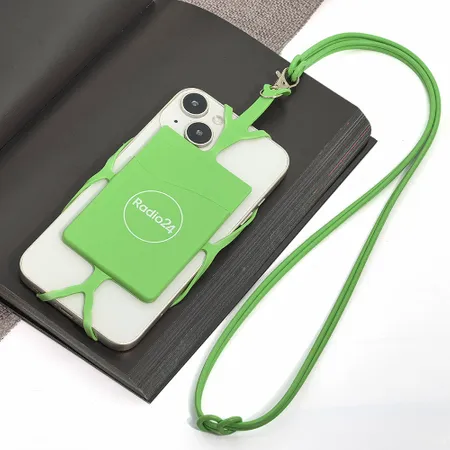Lanyard Silicone Phone Wallet Holder - Custom Coasters Now