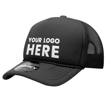 Decky 7010 - Youth 5 Panel Mid Profile Structured Foam Trucker, Kids Foam Trucker Hat, Mesh Back - Custom Coasters Now