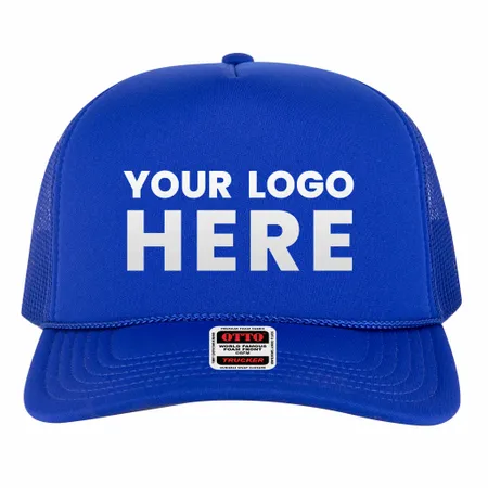 OTTO Cap 3932-1 5 Panel High Crown Polyester Foam Front Mesh Back Trucker Hat - Custom Coasters Now