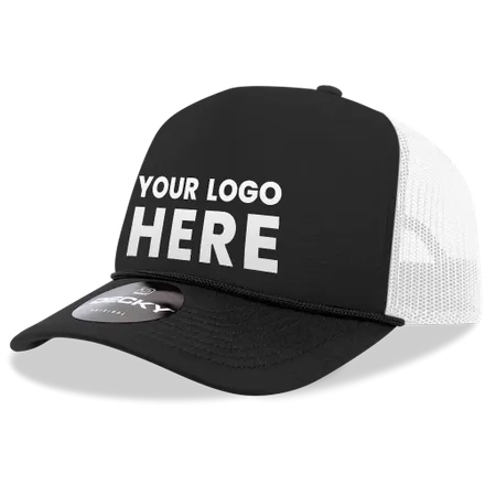 Decky 212 5 Panel High Profile Foam Trucker Hat, 3-Tone Colors - Custom Coasters Now