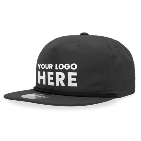 Decky 6032 - Classic Rope Cap, 5 Panel Flat Bill Hat, Snapback - Custom Coasters Now