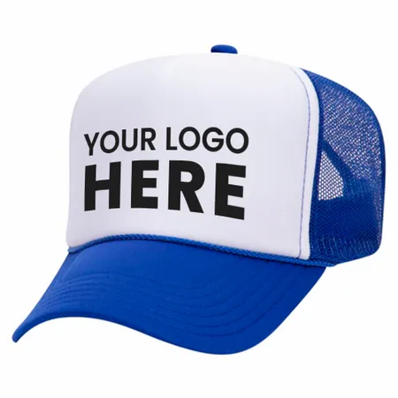 Otto 39-165 5-Panel High Crown Foam Trucker Hats - White Front Colors - Custom Coasters Now