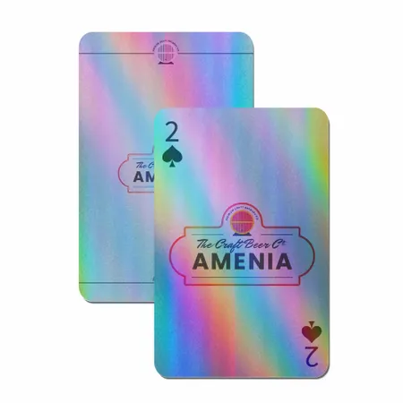 Holographic Silver Playing Cards - Custom Coasters Now