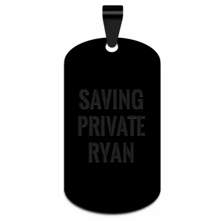 Sleek Military Dog Tag Metal Keychain - Custom Coasters Now