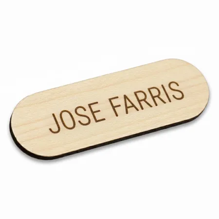 Wooden Name Badges - Custom Coasters Now
