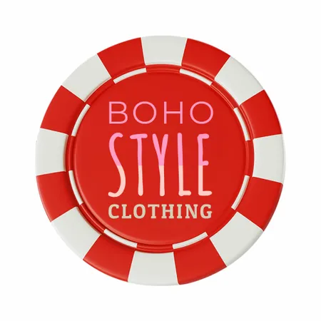 8 Stripe Custom Poker Chips - Inlay - Custom Coasters Now