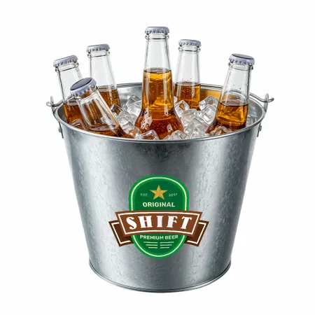Tinplate Beer Buckets & Opener Combo - Custom Coasters Now