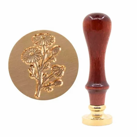 Beechwood Handle Wax Seal Stamps - Custom Coasters Now