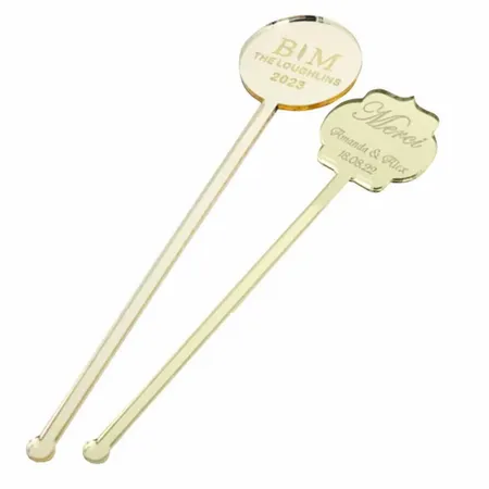 Metallic Acrylic Stir Sticks - Custom Coasters Now