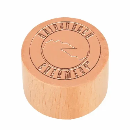 Round Wood Rubber Stamps - Custom Coasters Now