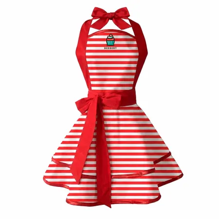 Classic Stripe Double Layer Cotton Aprons - Custom Coasters Now