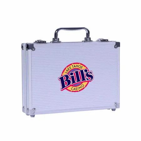 100ct Aluminum Poker Chip Cases - Custom Coasters Now