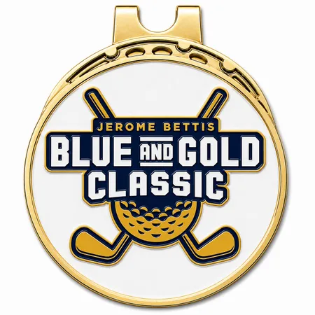 Hard Enamel Golf Ball Marker with Hat Clips - Custom Coasters Now